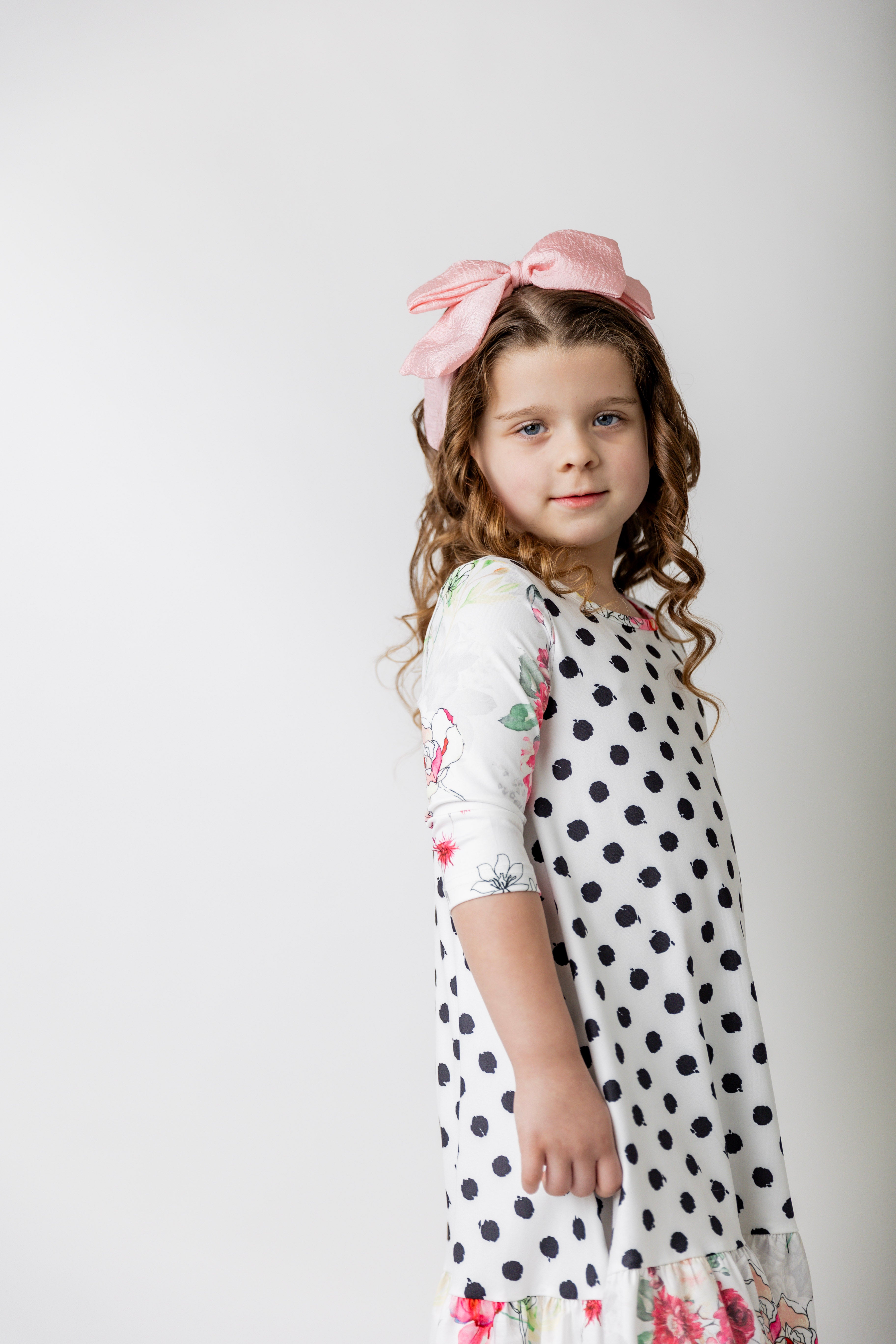 girls' ruffle modest dress mommy and me prints