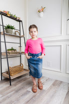 modest girls denim skirts