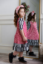 girls' ruffle modest dress mommy and me prints