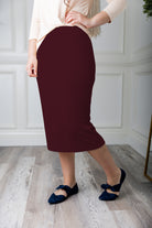 modest pencil midi length skirt 27" classic