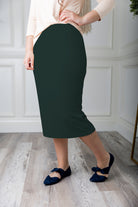 modest pencil midi length skirt 27" classic