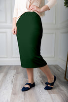 modest pencil midi length skirt 27" classic