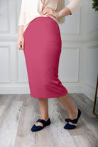 modest pencil midi length skirt 27" classic