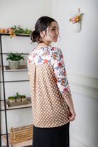 3/4 sleeve modest matilda top pretty prints