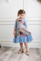 girls' ruffle modest dress mommy and me prints