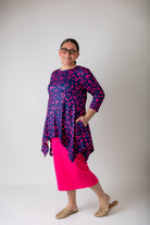  Modest sheyanne top with pretty prints 