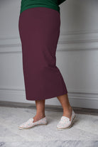 31"classic midi pencil skirt solid