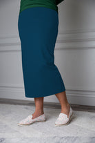 31"classic midi pencil skirt solid