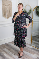 modest midi ruffle dress prints and solids