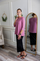 3/4 sleeve modest top pretty solids