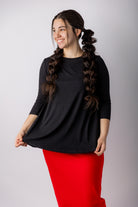 3/4 sleeve modest top pretty solids