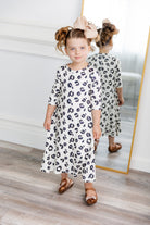 3/4 sleeve modest girls gracelyn dress pretty prints and solid colors