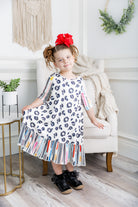 girls' ruffle modest dress mommy and me prints