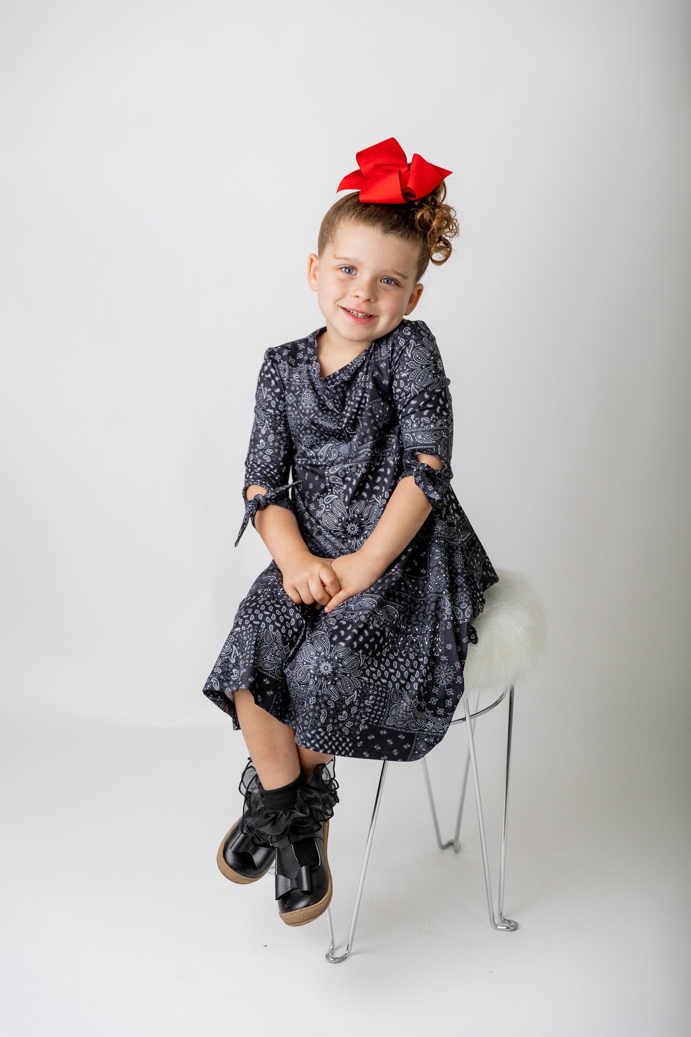 modest girls' midi swing dress mommyandme