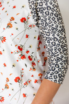 3/4 sleeve modest top prints summer