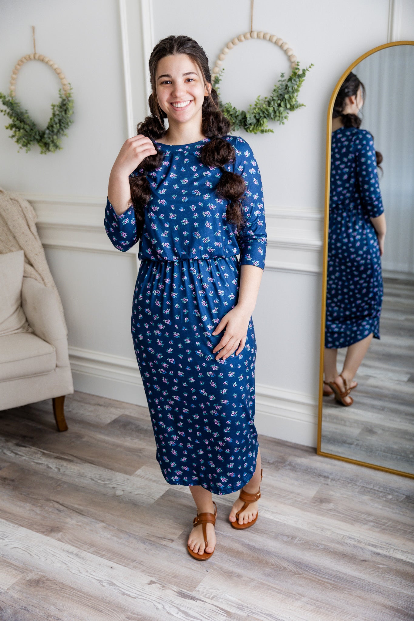 modest midi dress harper jane pretty prints