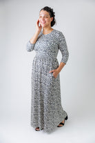 maxi modest dress pretty prints with pockets