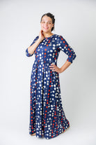 maxi modest dress pretty prints with pockets