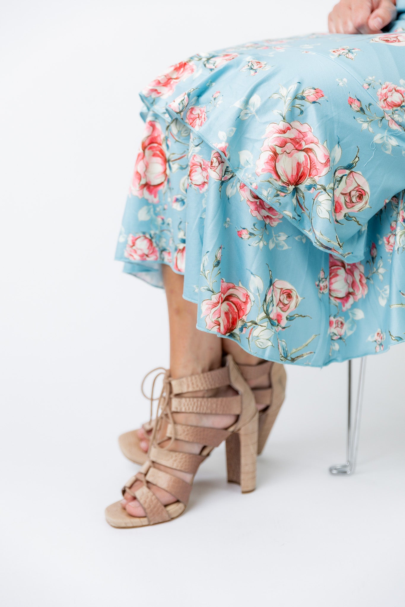 Ruffle layering dress solids prints