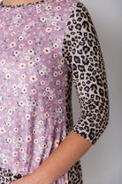 modest 3/4 sleeve high low top pretty prints