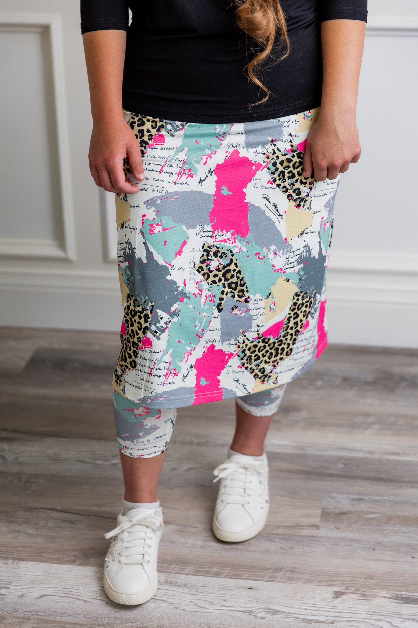 27" modest sports skirt solid print colors