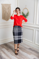 modest pencil midi length skirt 27" classic prints