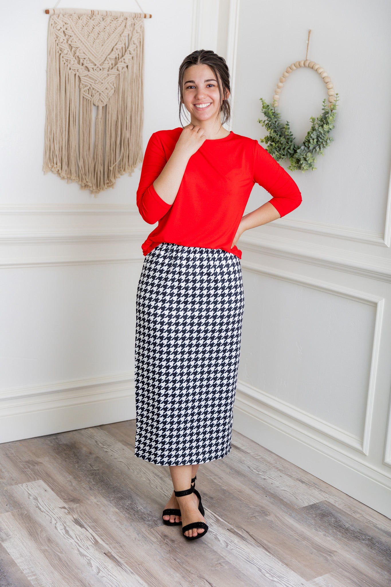 31"classic midi pencil skirt prints