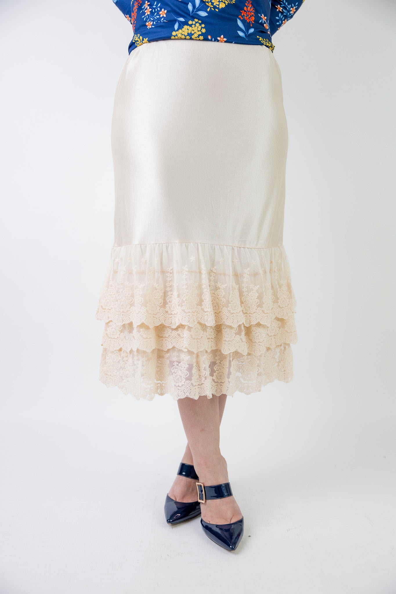 lace layering slip in 27" and 31" modest essential