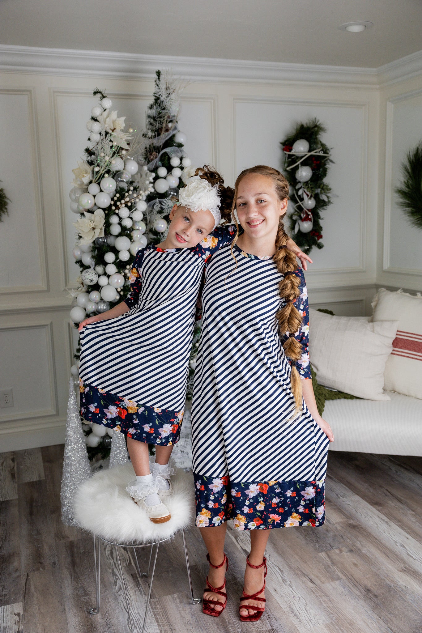 girls modest dress prints mommyandme julia collection