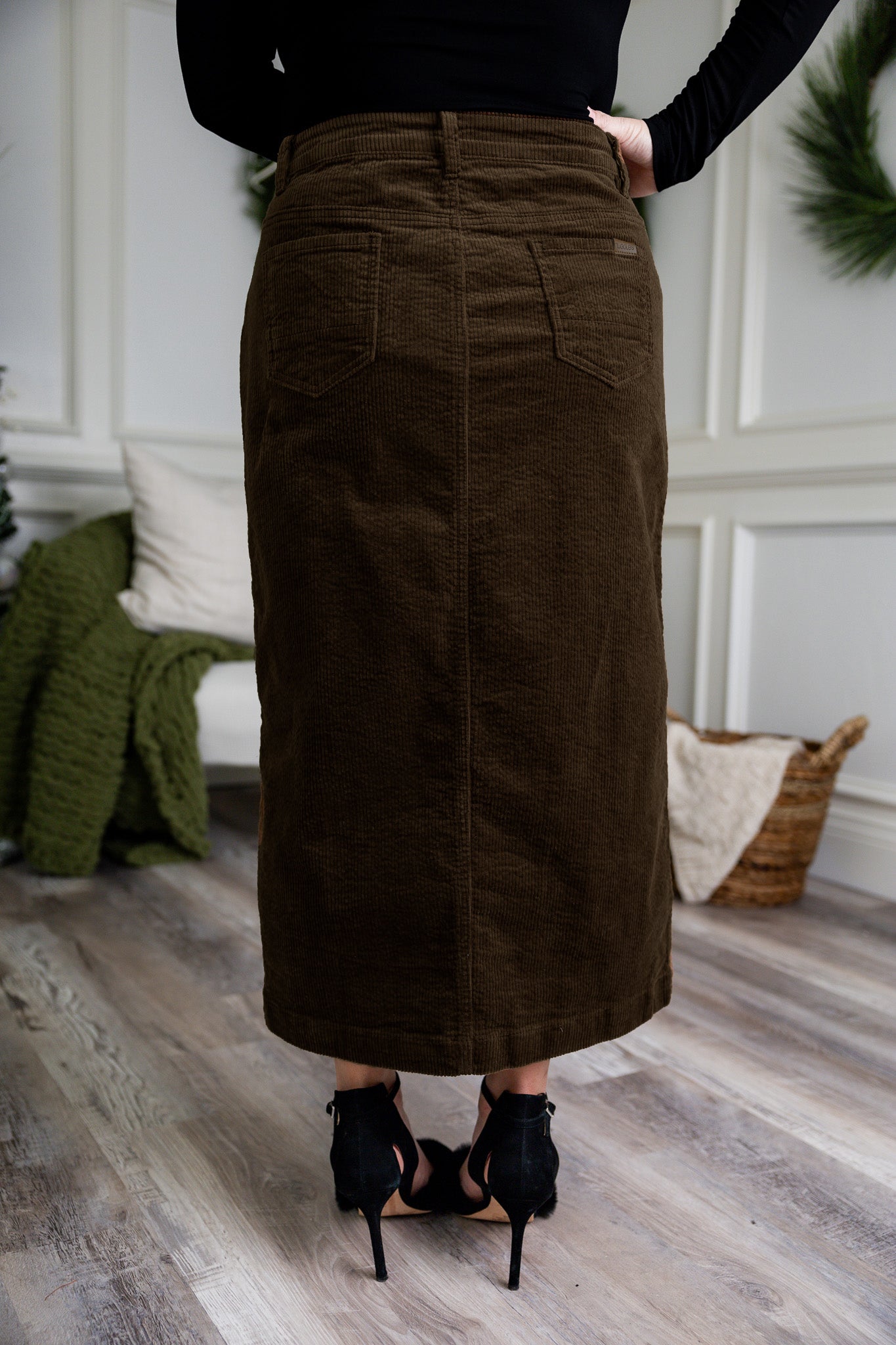 34" corduroy skirt solid colors fall winter