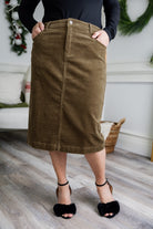 27" corduroy skirt solid colors fall winter