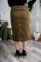 27" corduroy skirt solid colors fall winter