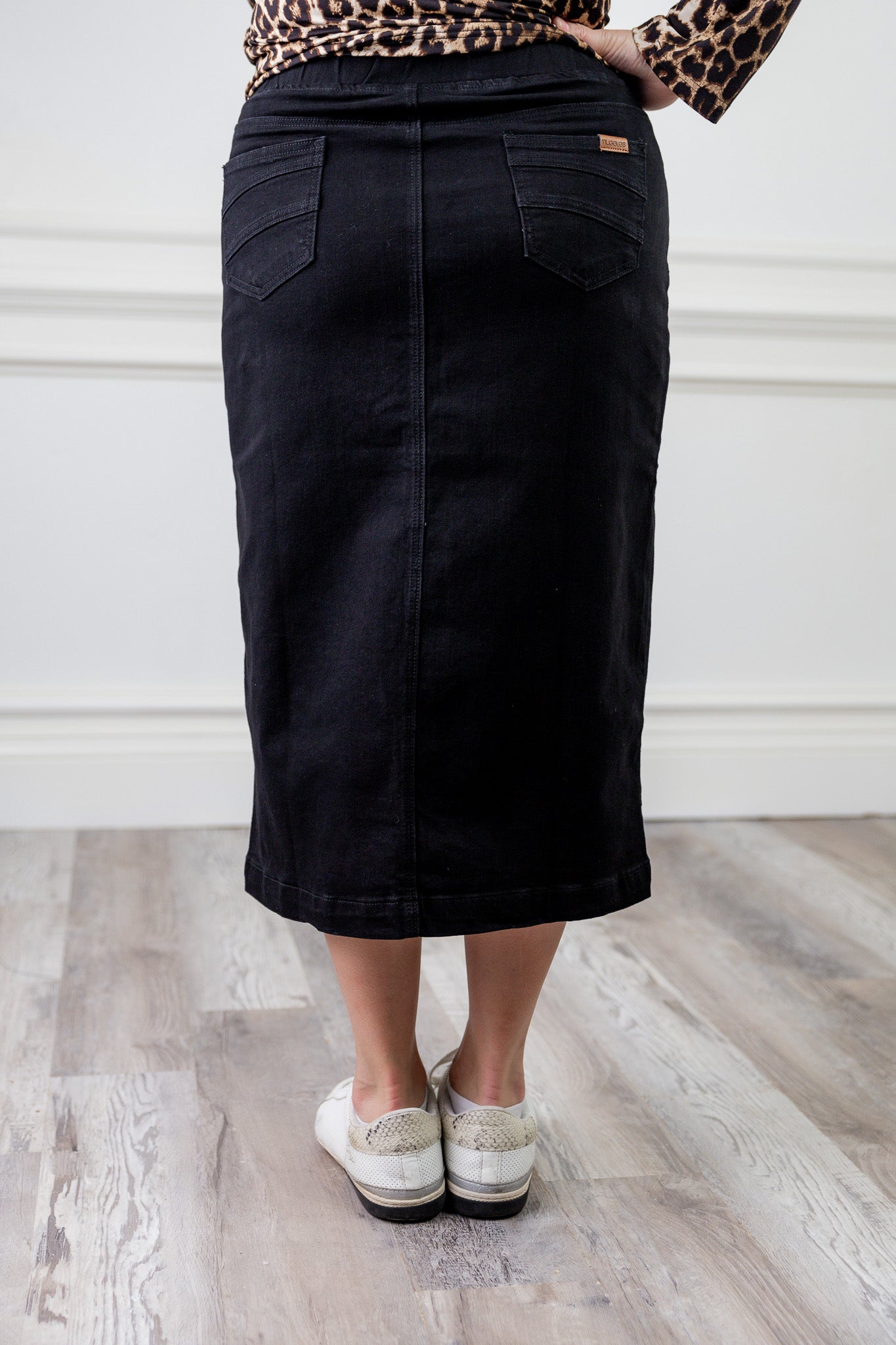 modest denim skirts in 31" length 