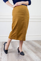 modest denim skirts in 31" length 