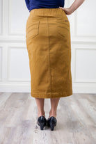 modest denim skirts in 31" length