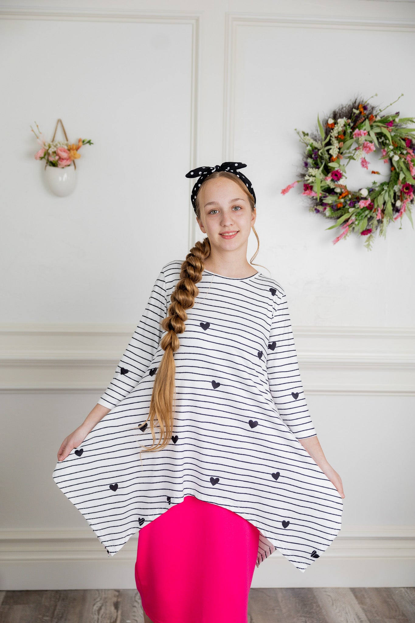  Modest sheyanne top with pretty prints valentines day love day sweetheart collection