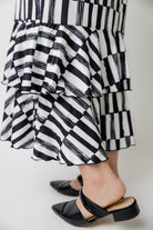 Modest Ruffle layering dress prints