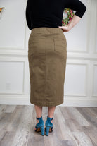 modest denim skirts in 31" length 