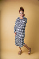 modest long sleeve shirt-tail dress pretty prints