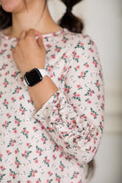 modest tunic top 3/4 sleeve with pretty prints.